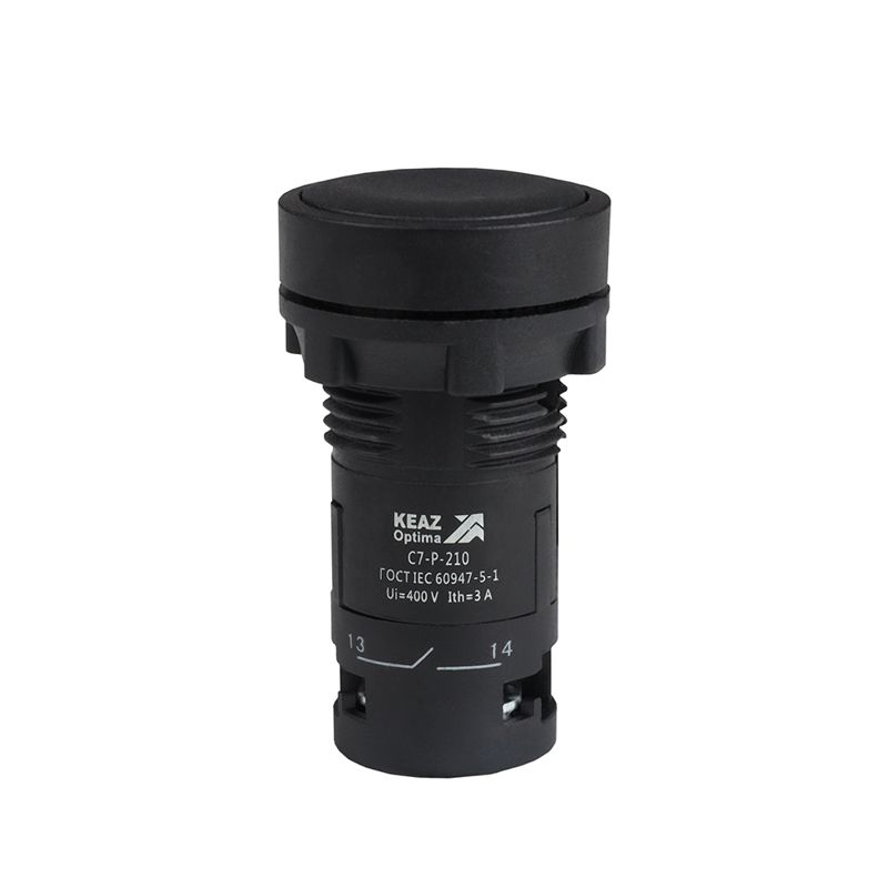 Кнопка OptiSignal Compact D22 С7-P-201 черн. 1НЗ XB7NA22 КЭАЗ 362025
