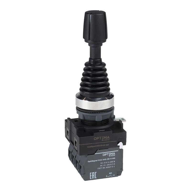 Джойстик OptiSignal D22 C5-J4-240 пластик. 4 положения 4НО без фиксации КЭАЗ 380112