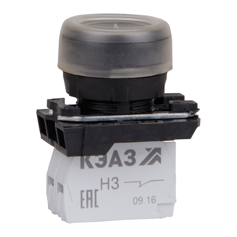 Кнопка КМЕ4620м черн. 2но+0нз цилиндр IP65 КЭАЗ 332058