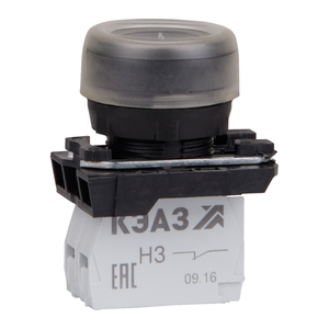 Кнопка КМЕ4620м черн. 2но+0нз цилиндр IP65 КЭАЗ 332058
