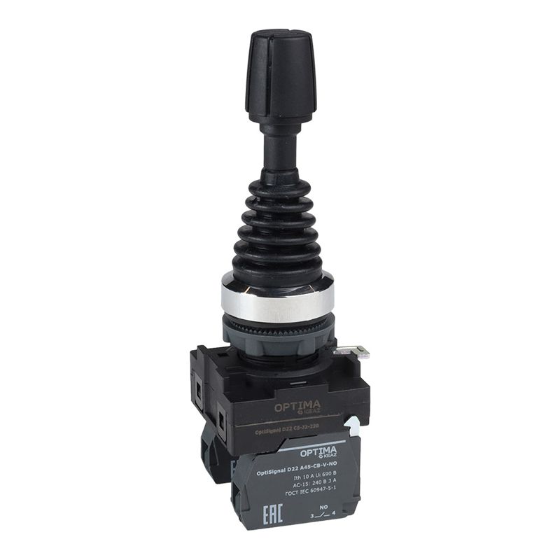 Джойстик OptiSignal D22 C5-J2-220 пластик. 2 положения 2НО без фиксации КЭАЗ 380110