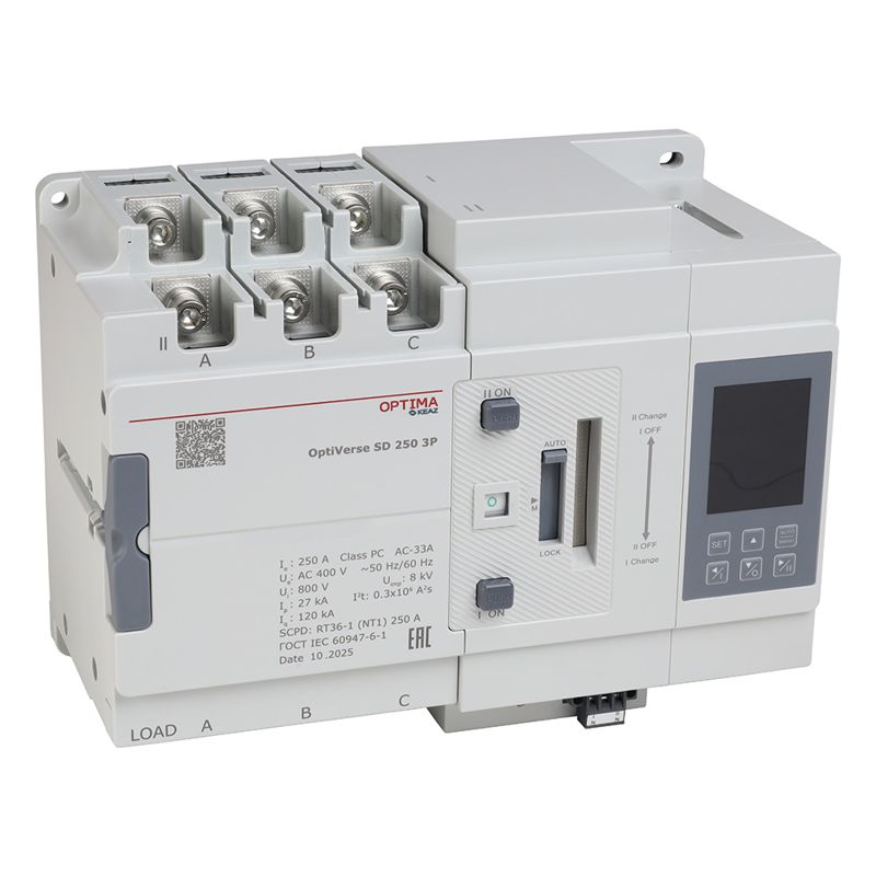 Устройство автоматического ввода резерва 4п OptiVerse SD 250 4P КЭАЗ 389122
