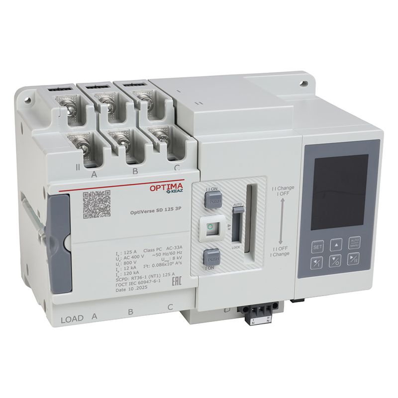 Устройство автоматического ввода резерва 4п OptiVerse SD 125 4P КЭАЗ 389121