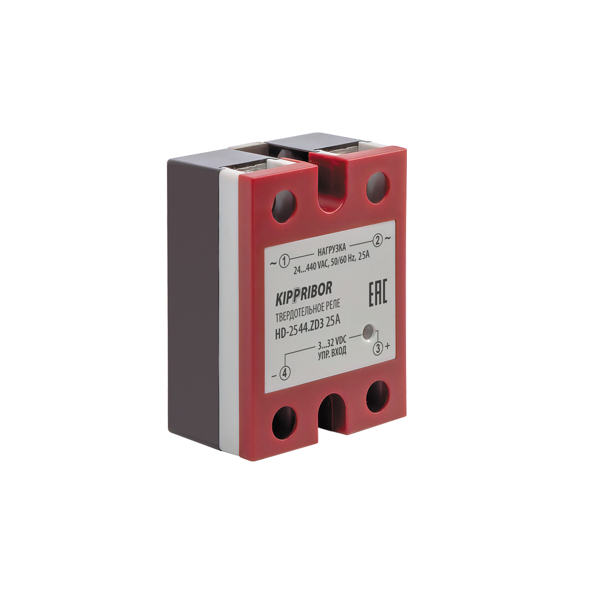 Модификация HD-2544.ZD3 [M02], реле твердотельное 1-ф, тип HD, 25 А