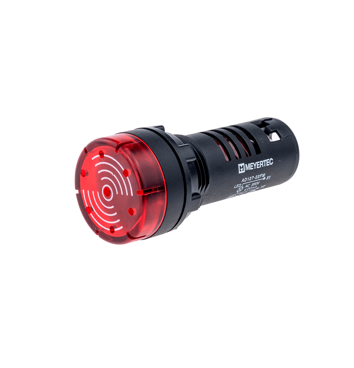 Зуммер с подсветкой, 80дБ, красный, 24V AC/DC, IP40, пластик
