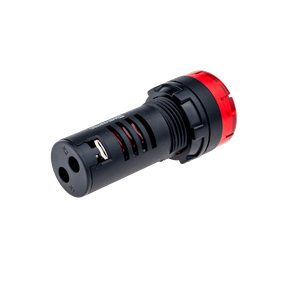 Зуммер с подсветкой, 80дБ, красный, 24V AC/DC, IP40, пластик