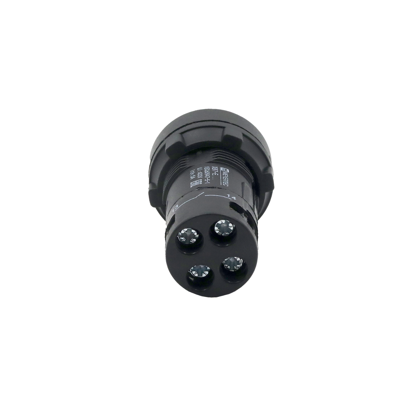 Кнопка желтая выступающая с подсветкой, 1NO, 24V AC/DC, IP54, пластик