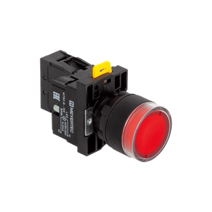 Кнопка красная с подсветкой, 1NС, 220V AC/DC, IP54, пластик
