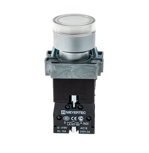 Кнопка с подсветкой белая 220V 1NO