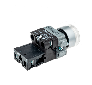 Кнопка с подсветкой белая 220V 1NO