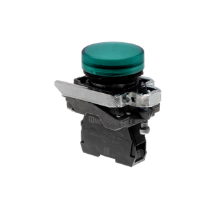 Лампа сигнальная зеленая, 220V AС/DC, IP65, металл
