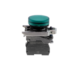Лампа сигнальная зеленая, 220V AС/DC, IP65, металл