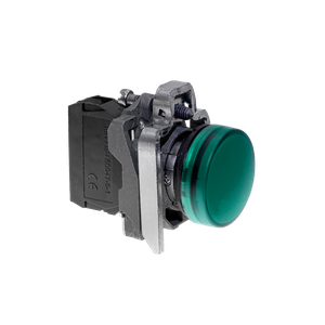 Лампа сигнальная зеленая, 24V AС/DC, IP65, металл