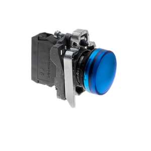 Лампа сигнальная синяя, 24V AС/DC, IP65, металл