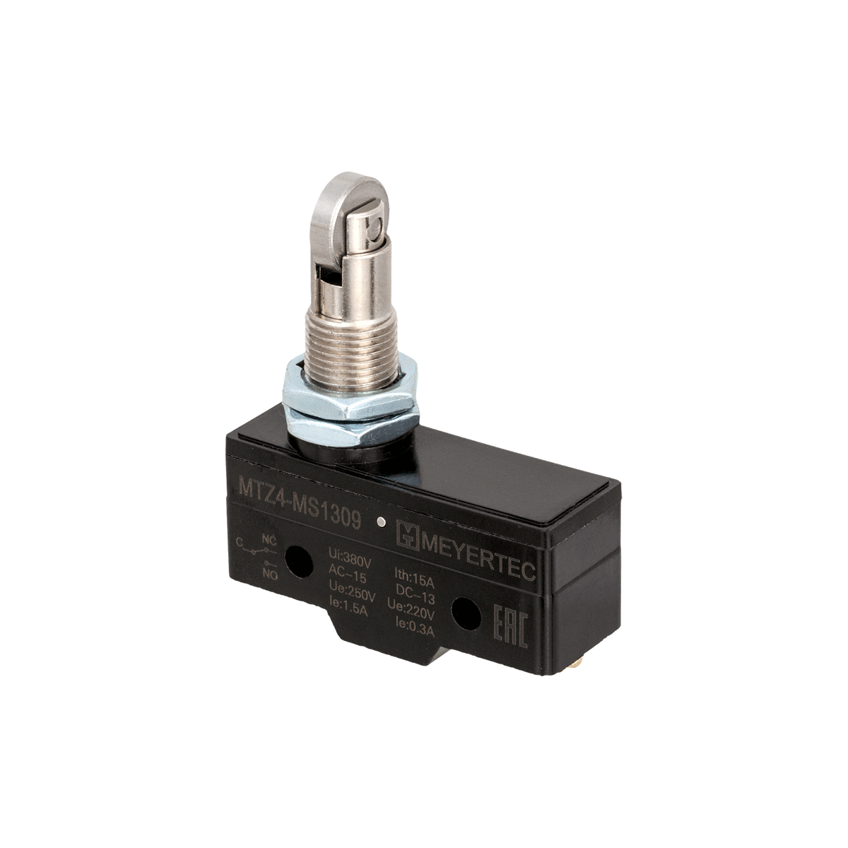 Мини-выключатель концевой, IP40, ролик нажимной, поперечный