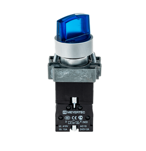 Переключатель с подсветкой, с фиксацией, 220V AC/DC, синий, 2 положения, 1NO