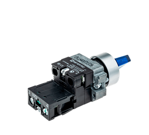 Переключатель с подсветкой, с фиксацией, 220V AC/DC, синий, 2 положения, 1NO