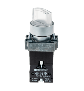 Переключатель с подсветкой, с фиксацией, 24V AC/DC, белый, 3 положения, 1NO