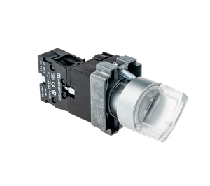 Переключатель с подсветкой, с фиксацией, 24V AC/DC, белый, 3 положения, 1NO