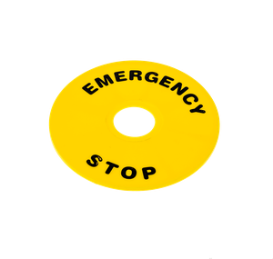Табличка "Emergency Stop", размер 90 мм (2 шт. в комплекте)