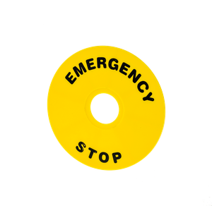 Табличка "Emergency Stop", размер 90 мм (2 шт. в комплекте)