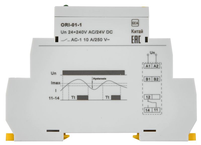 Реле тока ORI 0.1-1А 24-240В AC/24В DC IEK ORI-01-1