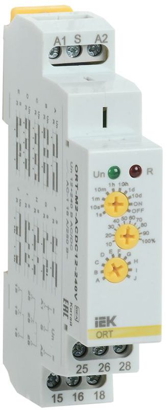 Реле времени ORT 12-240В AC/DC 2 контакта многофункц. IEK ORT-M2-ACDC12-240V