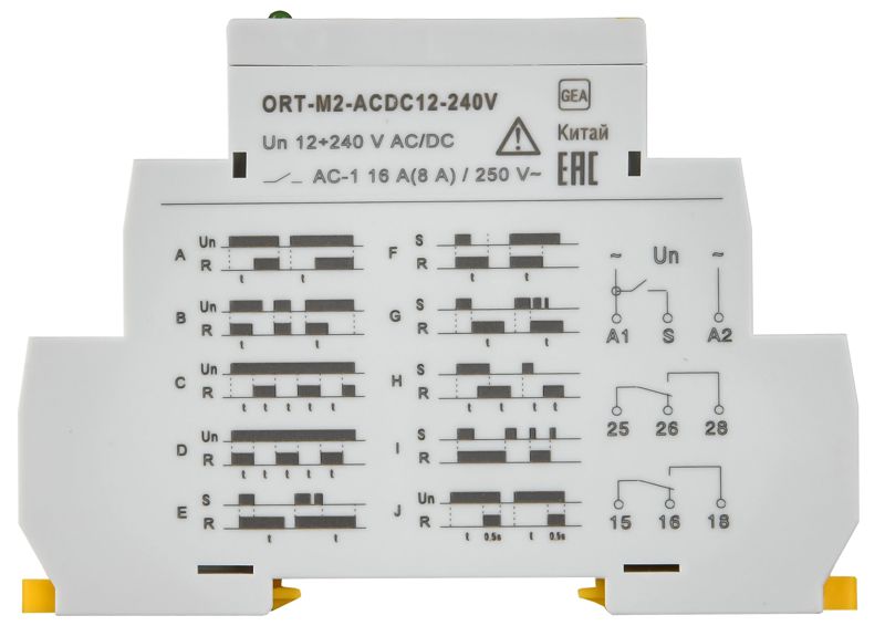Реле времени ORT 12-240В AC/DC 2 контакта многофункц. IEK ORT-M2-ACDC12-240V