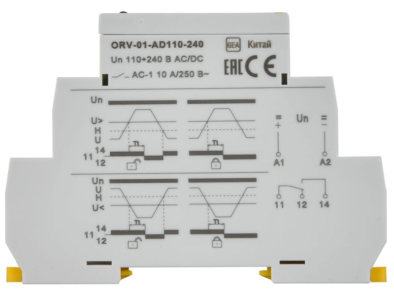 Реле напряжения ORV 1ф 110-240В AC/DC IEK ORV-01-AD110-240
