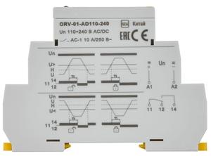 Реле напряжения ORV 1ф 110-240В AC/DC IEK ORV-01-AD110-240