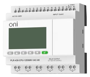 Модуль ЦПУ ПЛК 430 12 DI 6 RO 220В AC с экраном ONI PLR-430-CPU-12D06R-1AC-00