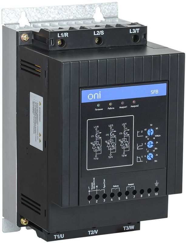 Устройства плавного пуска УПП SFB 3Ф 380В 15кВт 30A Uупр 24В Modbus ONI SFB-33-15-E-10