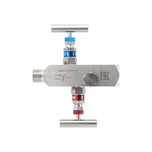 Двухвентильный игольчатый клапан SS-2R, FМ20х1,5-FМ20х1,5 (внутр.- внутр.), нерж. Китай